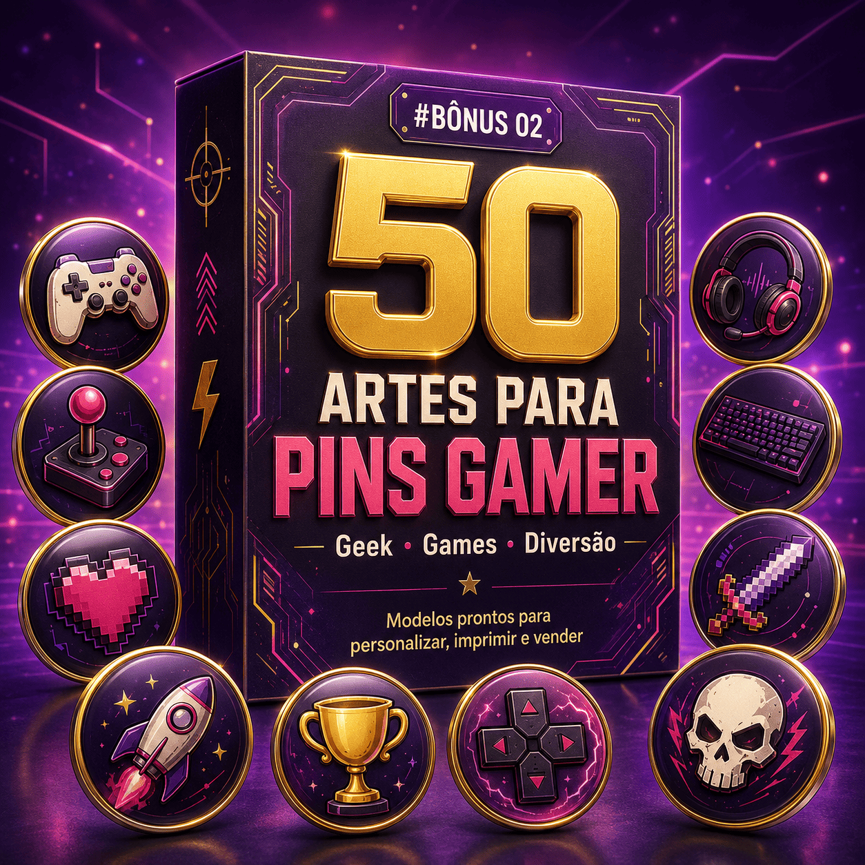 50 Artes Pins Gamer